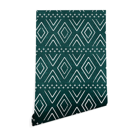 Little Arrow Design Co farmhouse diamonds teal Wallpaper