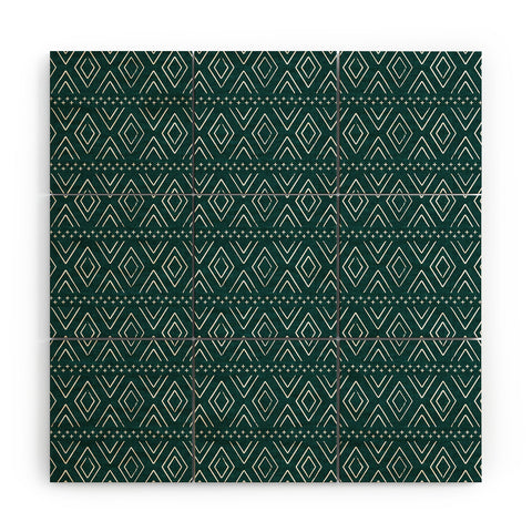 Little Arrow Design Co farmhouse diamonds teal Wood Wall Mural