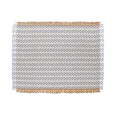 Little Arrow Design Co Farmhouse Stitch in Grey Throw Blanket