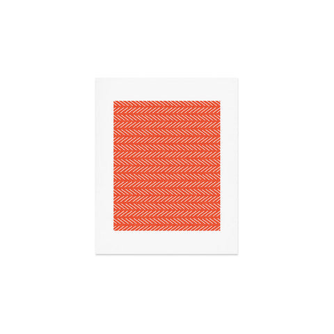 Little Arrow Design Co Farmhouse Stitch in Orange Art Print