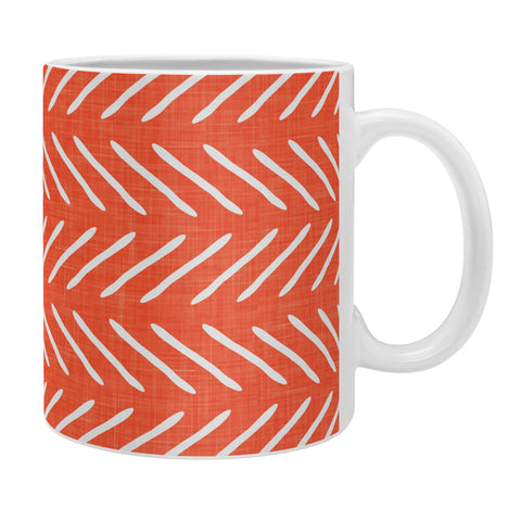 Little Arrow Design Co Farmhouse Stitch in Orange Coffee Mug