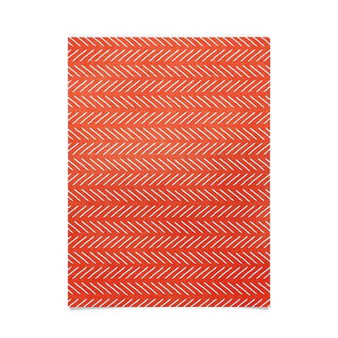 Little Arrow Design Co Farmhouse Stitch in Orange Poster