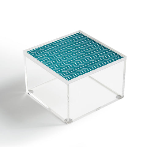 Little Arrow Design Co Farmhouse Stitch in Teal Acrylic Box