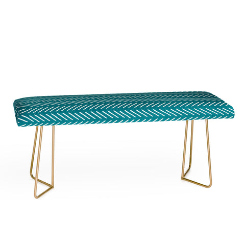 Little Arrow Design Co Farmhouse Stitch in Teal Bench