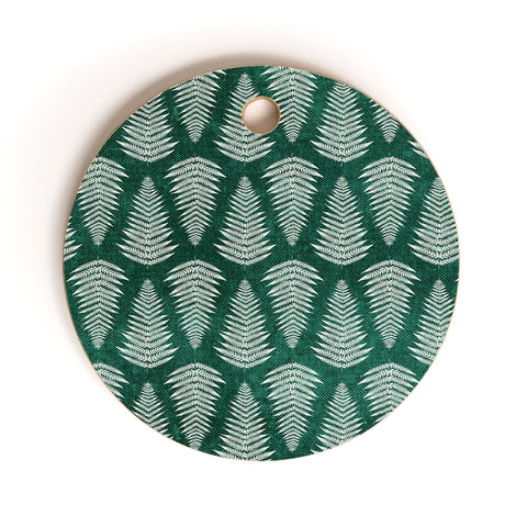 Little Arrow Design Co fern on forest Cutting Board Round