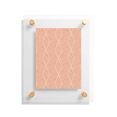 Little Arrow Design Co geo boho diamond peach Floating Acrylic Print