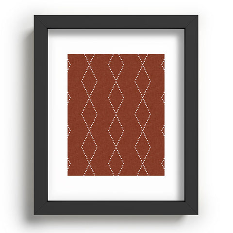 Little Arrow Design Co geo boho diamond rust Recessed Framing Rectangle