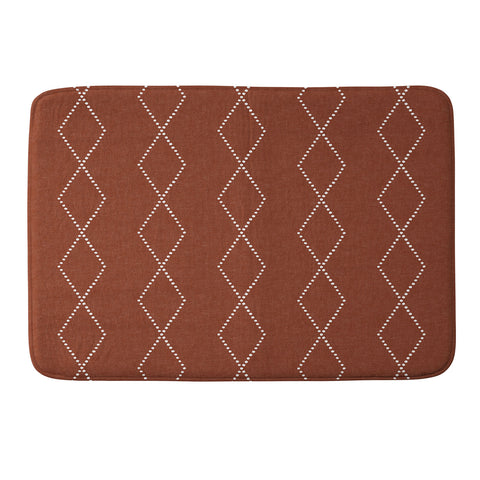 Little Arrow Design Co geo boho diamond rust Memory Foam Bath Mat