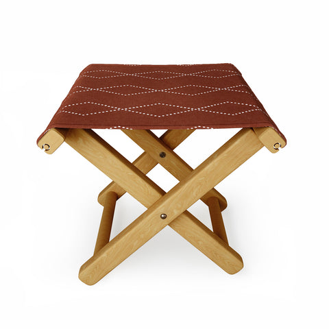 Little Arrow Design Co geo boho diamond rust Folding Stool