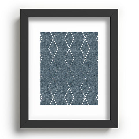 Little Arrow Design Co geo boho diamonds blue Recessed Framing Rectangle