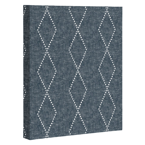Little Arrow Design Co geo boho diamonds blue Art Canvas