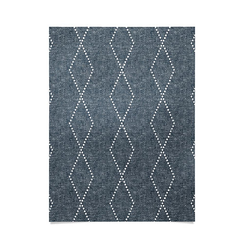 Little Arrow Design Co geo boho diamonds blue Poster