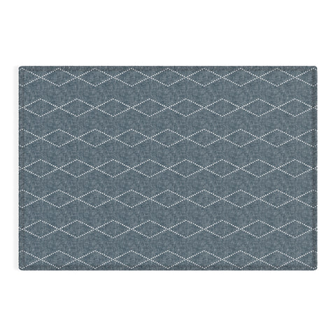 Little Arrow Design Co geo boho diamonds blue Outdoor Rug