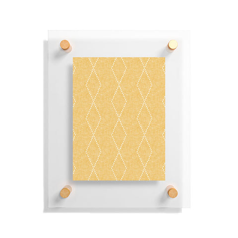 Little Arrow Design Co geo boho diamonds gold Floating Acrylic Print