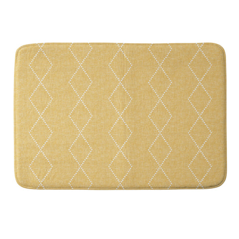 Little Arrow Design Co geo boho diamonds gold Memory Foam Bath Mat