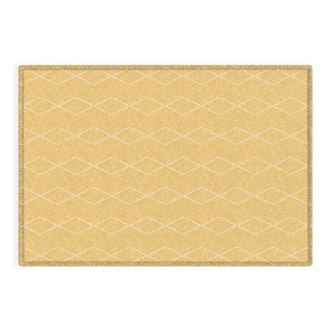 Little Arrow Design Co geo boho diamonds gold Outdoor Rug