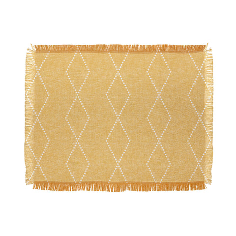 Little Arrow Design Co geo boho diamonds gold Throw Blanket