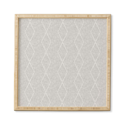 Little Arrow Design Co geo boho diamonds gray Framed Wall Art