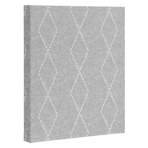 Little Arrow Design Co geo boho diamonds gray Art Canvas