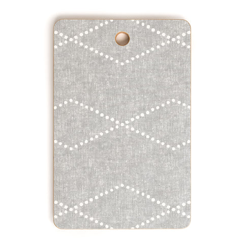 Little Arrow Design Co geo boho diamonds gray Cutting Board Rectangle