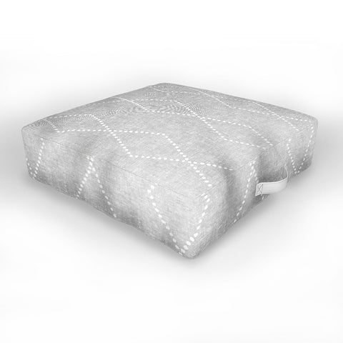 Little Arrow Design Co geo boho diamonds gray Outdoor Floor Cushion