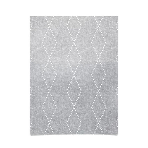 Little Arrow Design Co geo boho diamonds gray Poster