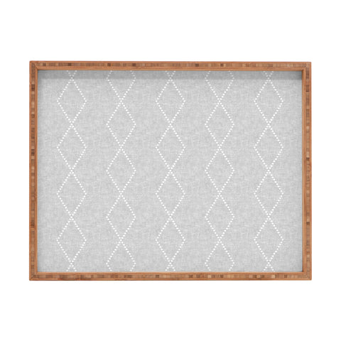 Little Arrow Design Co geo boho diamonds gray Rectangular Tray