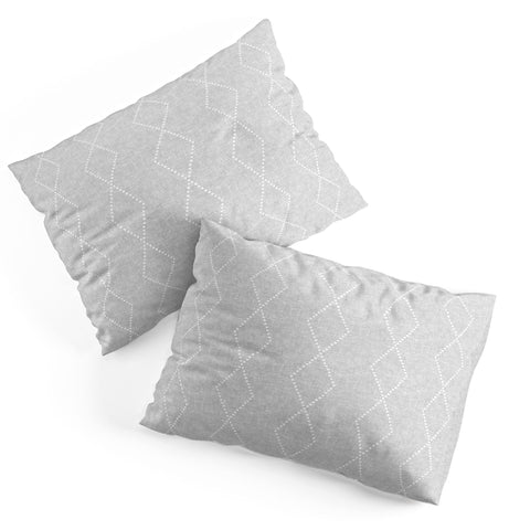 Little Arrow Design Co geo boho diamonds gray Pillow Shams