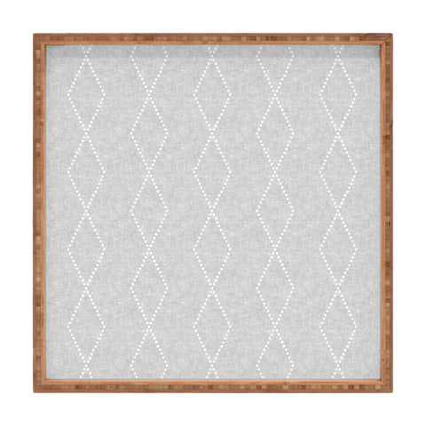 Little Arrow Design Co geo boho diamonds gray Square Tray