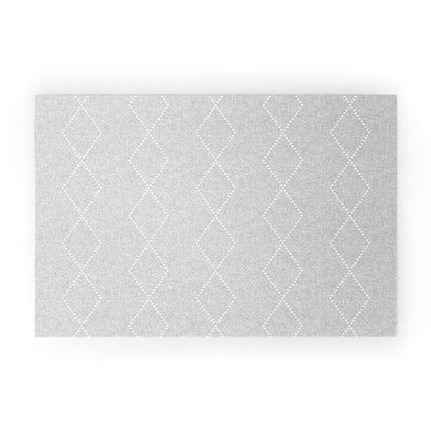 Little Arrow Design Co geo boho diamonds gray Welcome Mat