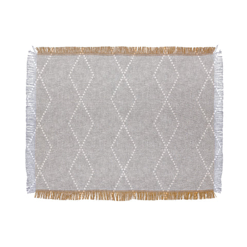 Little Arrow Design Co geo boho diamonds gray Throw Blanket