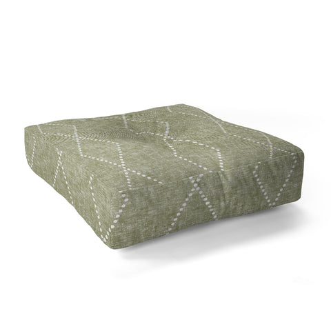 Little Arrow Design Co geo boho diamonds olive Floor Pillow Square