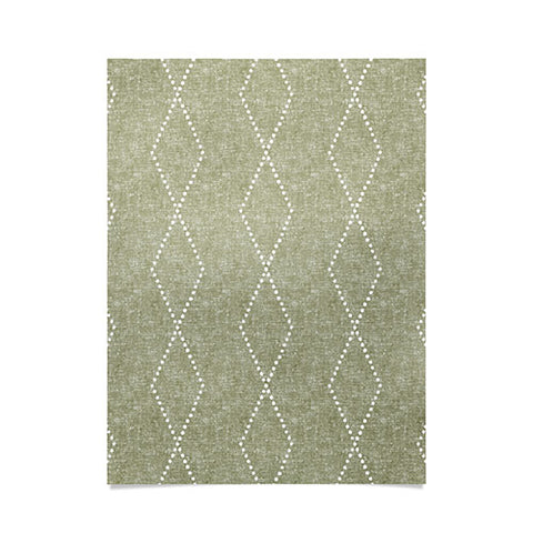 Little Arrow Design Co geo boho diamonds olive Poster