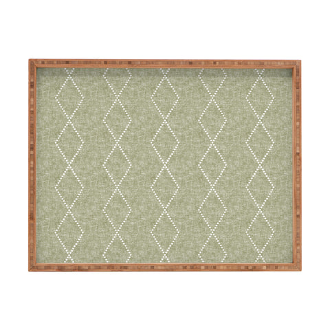 Little Arrow Design Co geo boho diamonds olive Rectangular Tray