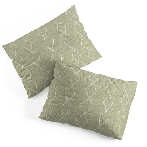 Little Arrow Design Co geo boho diamonds olive Pillow Shams