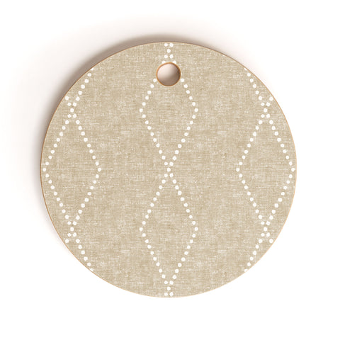 Little Arrow Design Co geometric boho diamonds Cutting Board Round