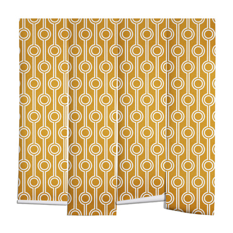 Little Arrow Design Co geometric chains gold Wall Mural
