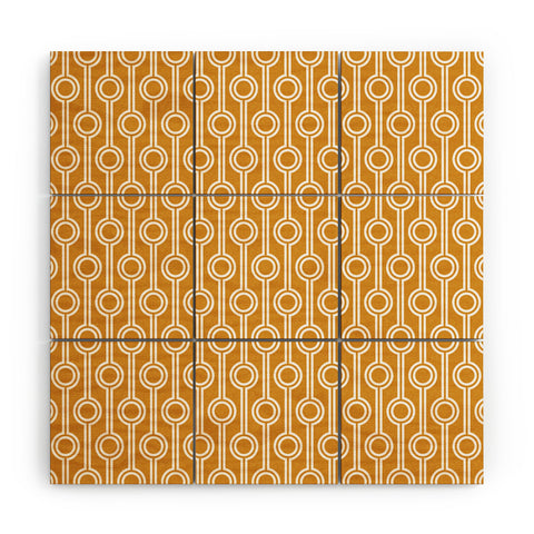 Little Arrow Design Co geometric chains gold Wood Wall Mural