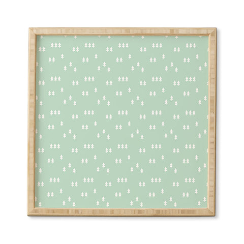 Little Arrow Design Co geometric evergreen Framed Wall Art