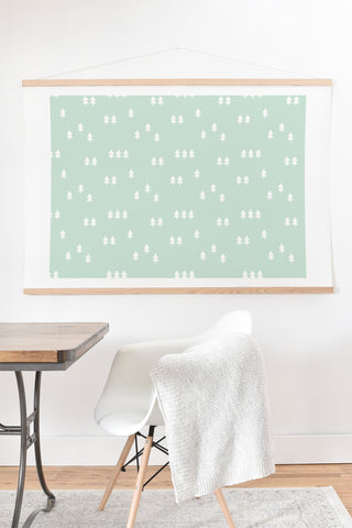 Little Arrow Design Co geometric evergreen Art Print And Hanger