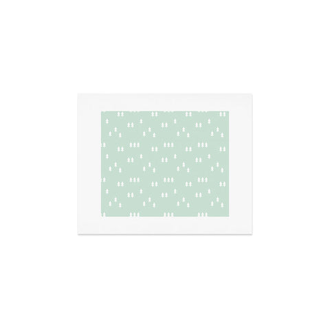 Little Arrow Design Co geometric evergreen Art Print