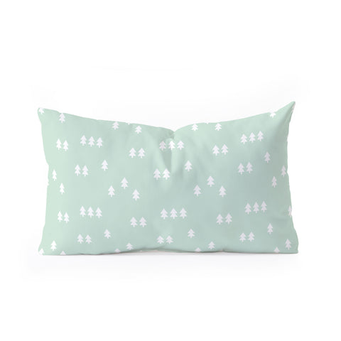 Little Arrow Design Co geometric evergreen Oblong Throw Pillow