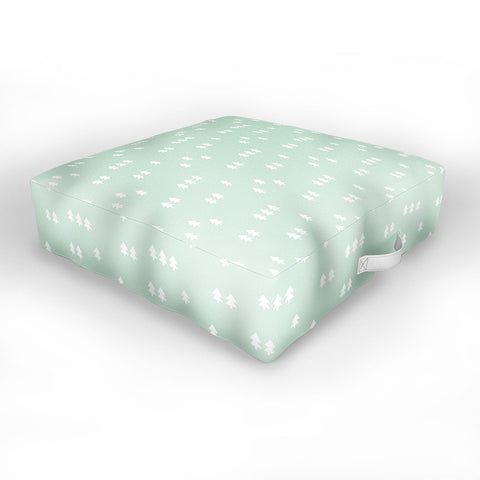 Little Arrow Design Co geometric evergreen Outdoor Floor Cushion