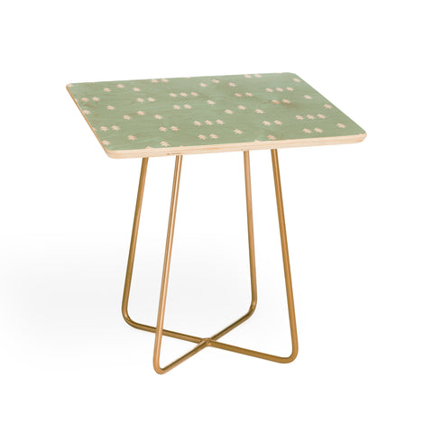 Little Arrow Design Co geometric evergreen Square Side Table
