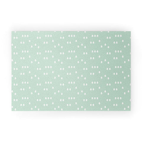 Little Arrow Design Co geometric evergreen Welcome Mat