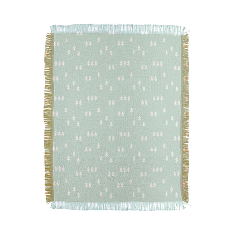 Little Arrow Design Co geometric evergreen Throw Blanket