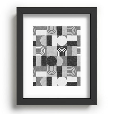 Little Arrow Design Co geometric patchwork gray Recessed Framing Rectangle