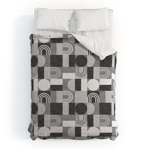Little Arrow Design Co geometric patchwork gray Comforter
