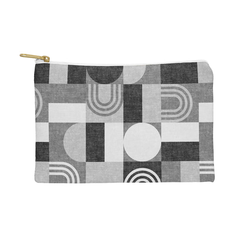 Little Arrow Design Co geometric patchwork gray Pouch