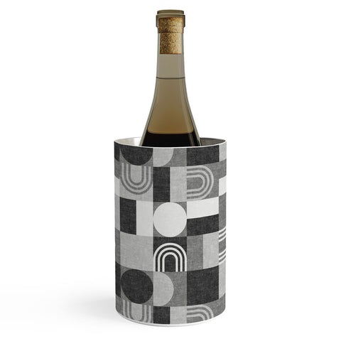 Little Arrow Design Co geometric patchwork gray Wine Chiller